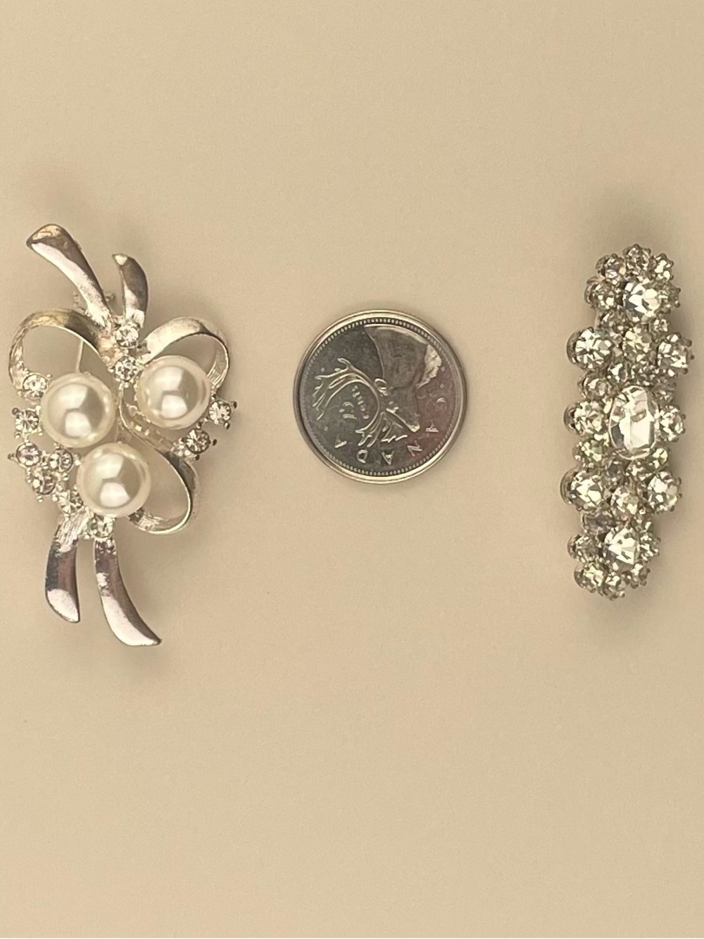 Vtg Costume Jewelry Brooch Pin Lot 6pc Pearl Rhinestone Balletcore Coquette